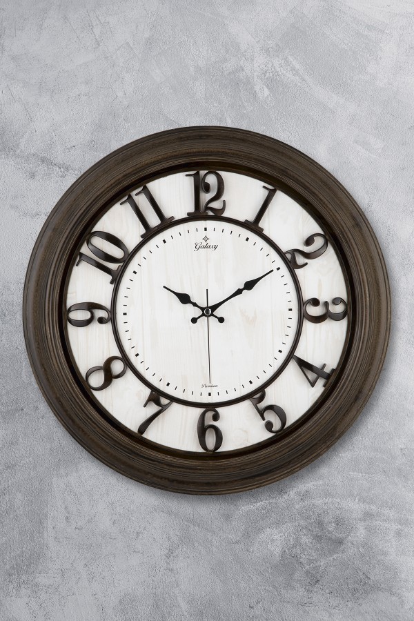 46 CM AKAR SANİYE SESSİZ MEKANİZMA DEKORATİF DUVAR SAATİ