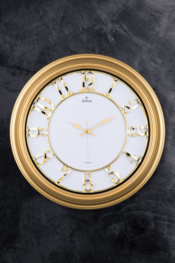 46 CM AKAR SANİYE SESSİZ MEKANİZMA DEKORATİF DUVAR SAATİ