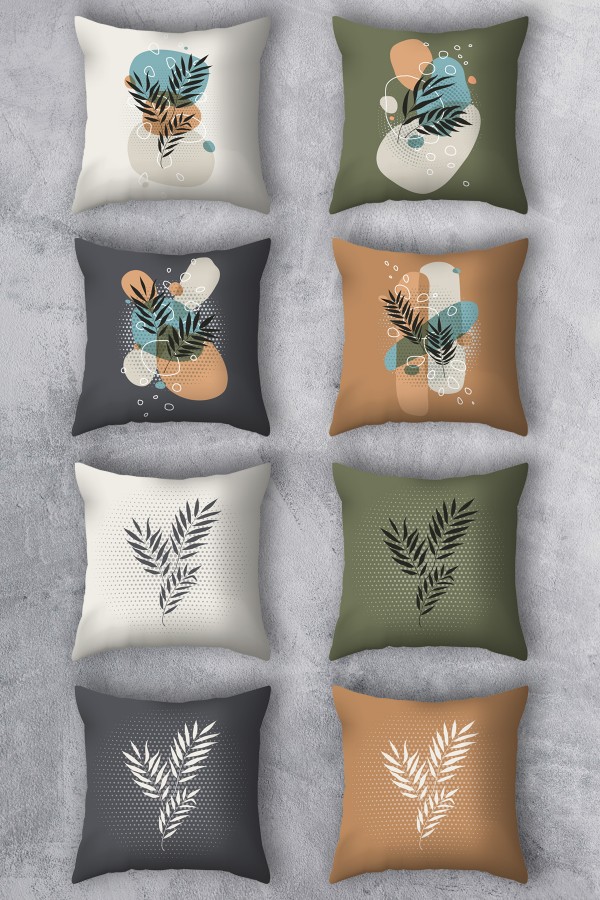 Çift Tarafı Baskılı 43x43 Kırlent Kılıfı 8'li Set Kombini. Çift Tarafı Baskılı 43x43 Kırlent Kılıfı 8'li Set Kombini.