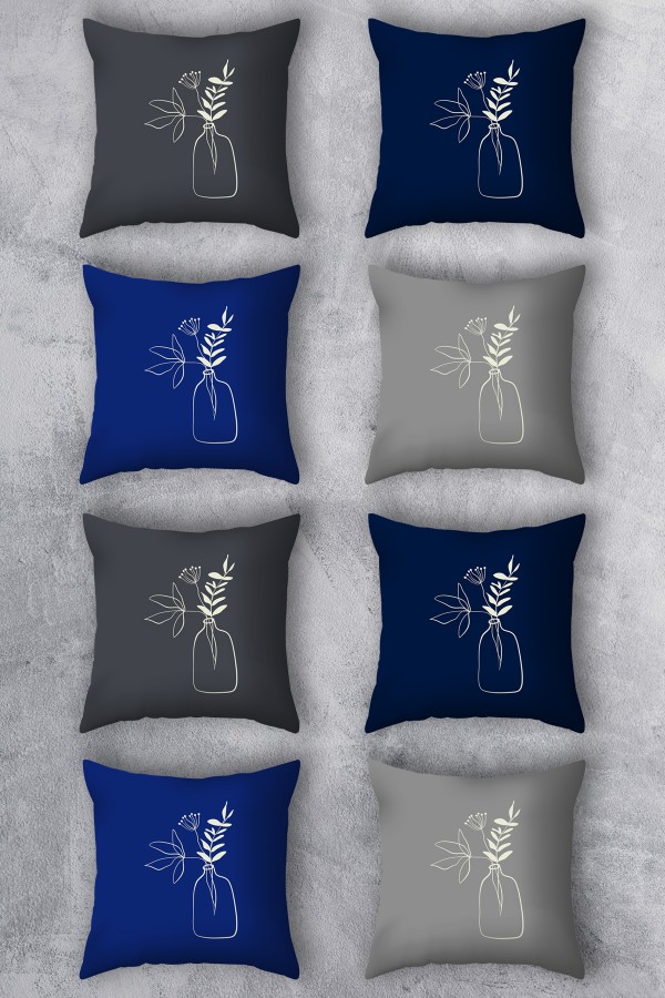 Çift Tarafı Baskılı 43x43 Kırlent Kılıfı 8'li Set Kombini. Çift Tarafı Baskılı 43x43 Kırlent Kılıfı 8'li Set Kombini.